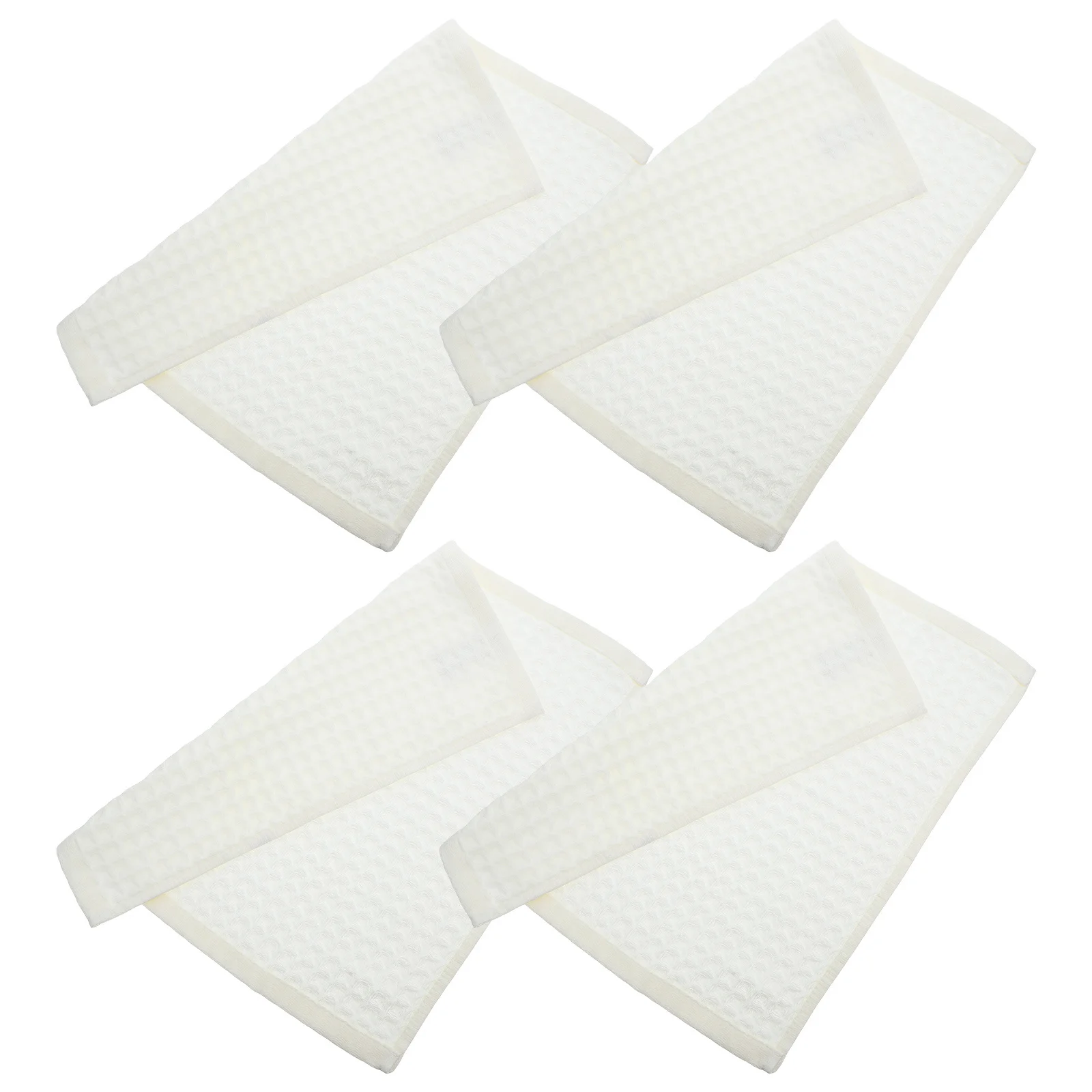 

4Pcs Waffle Facecloth Soft Cotton Luxury Towels Highly Absorbent Quick Dry Bath Towels Multipurpose for Bathroom