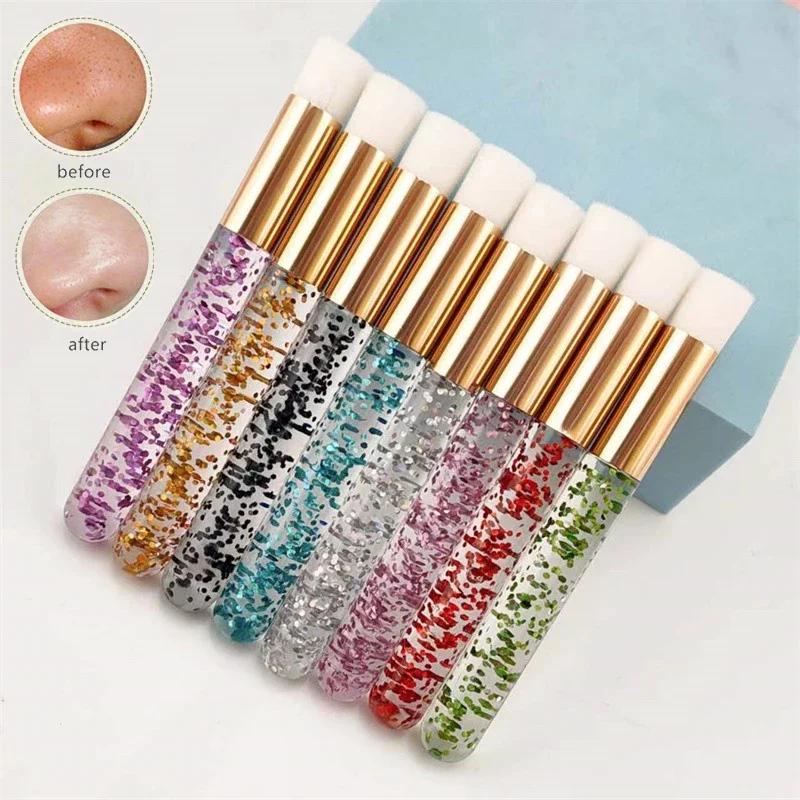 5Pc Professional Eyelash Extension Shampoo Cleaning Brush Pink Shining Eye Lash Lift Foam Cleaner Brushes Nose Face Clean Tools