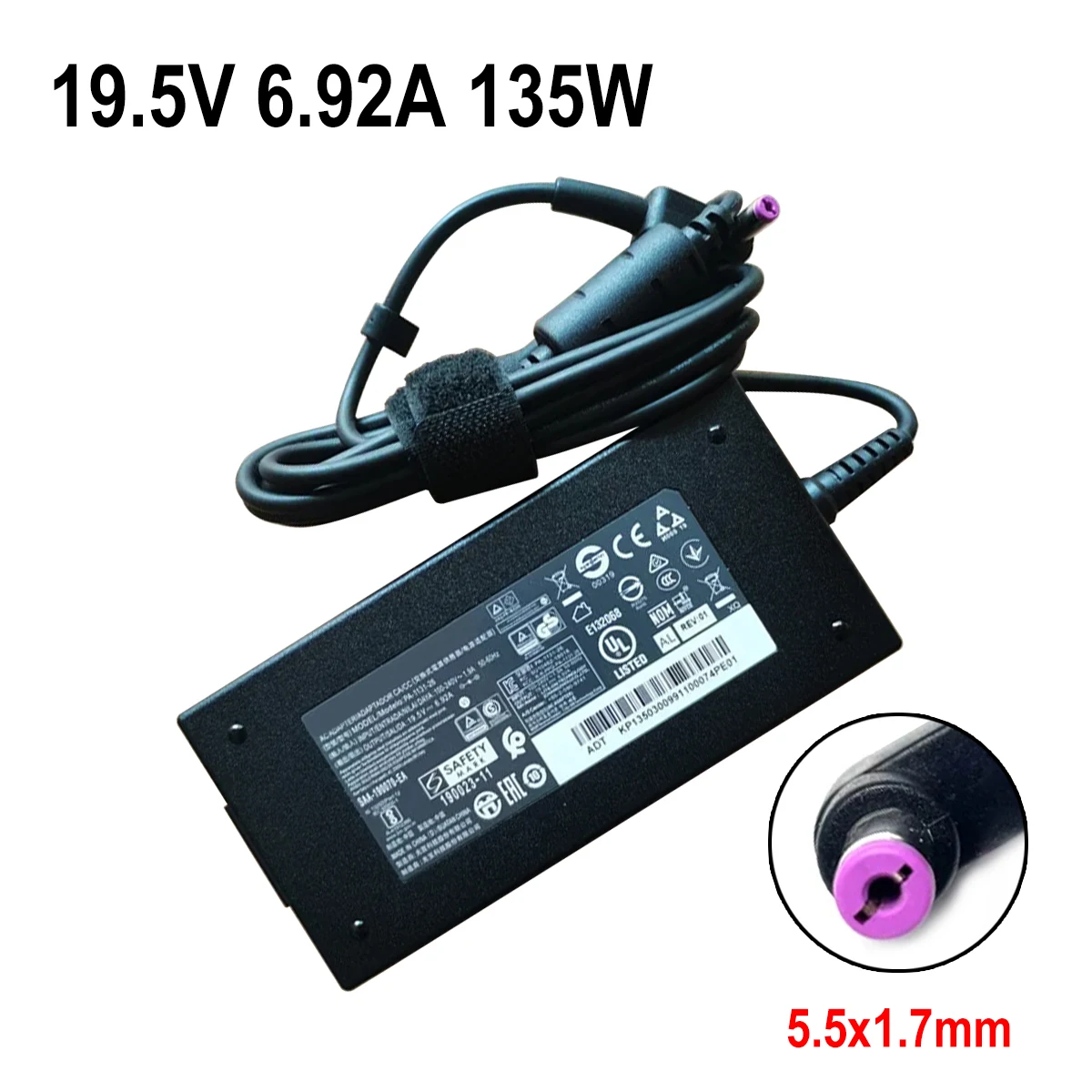 

19.5V 6.92A 5.5x1.7mm PA-1131-26 Laptop AC Adapter For Acer Nitro 7 AN715-51-73BU AN715-51-73AX N18C3 Charger ADP-135NB B