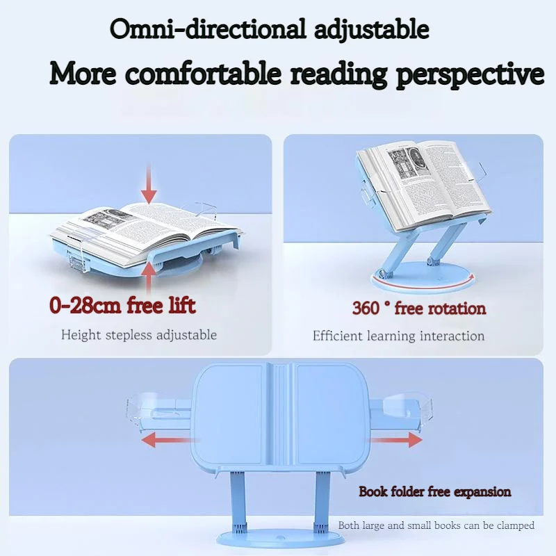 New Double Pole Reading Frame For Primary School Students Reading God Tool Foldable Tablet Reading Stand Adjustable For Children