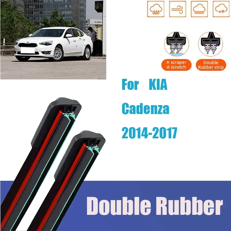 

Car Wiper for Kia Cadenza 2014-2017 Front Wiper Blades Brushes Cutter Accessories The Third Generation Rubber