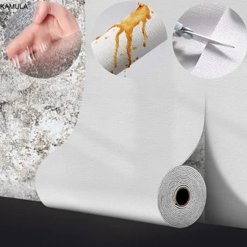 Samoprzylepna lniana tapeta ścienna 3D Wodoodporny, odporny na wilgoć panel ścienny do dekoracji salonu w sypialni