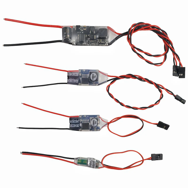 5V 3A 5A 7A 15A External UBEC Voltage Regulator Anti-interference Support 2S-12S Receiver Power Supply for RC Airplane Aircraft