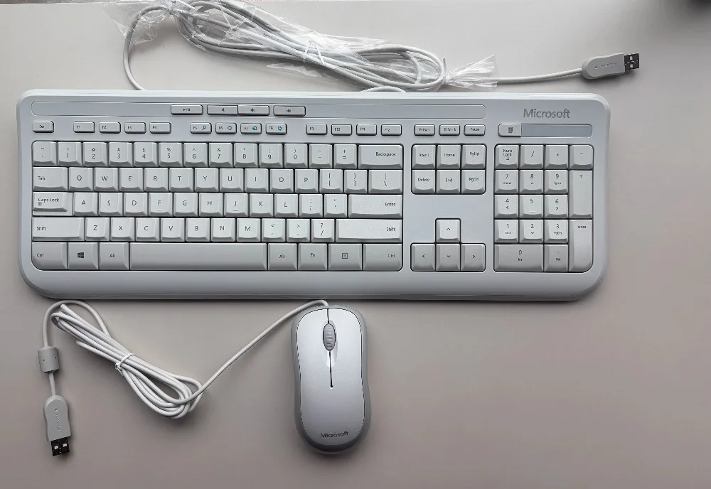 New USB Wired Multimedia Quiet Spill‑Resistant Keyboard And Mouse Combo For Microsoft Wired Desktop 600