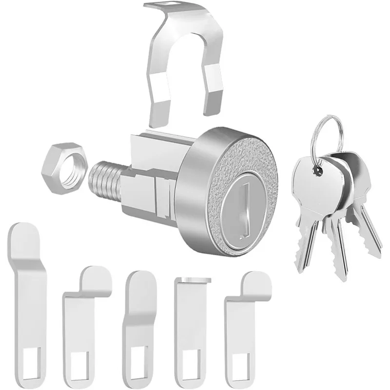 Email Lock with 5 Locking Plates, Mailbox Lock, Newspaper Box Lock, Wardrobe Lock with Key
