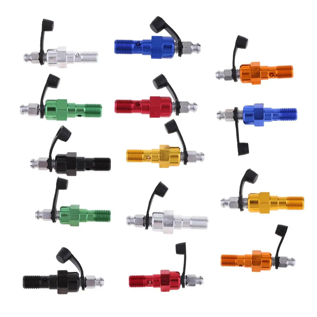

M10 Single Banjo Bolt Brake Line Fitting Aluminum Dust Cap Bleed Screw Kit Universal for Suzuki Sportbike