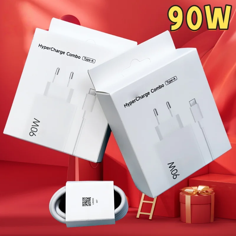 Chargeur Xiaomi 90W POCO X7 Pro Adaptateur UE Hypercharge avec câble USB Type C pour Xiaomi 15 Ultra 14 Ultra 13 Ultra 15 14