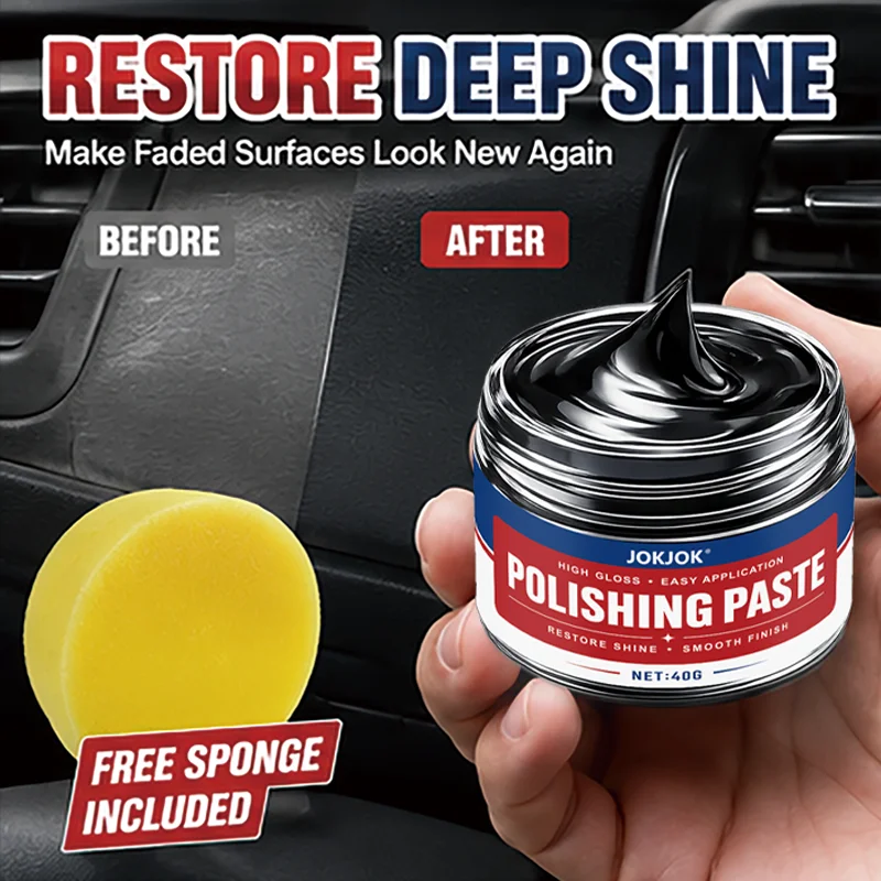 Car Plastic Refurbishment Agent, Leather Repair & Trim Polishing Wax, Anti-Aging & Scratch Elimination for Tires