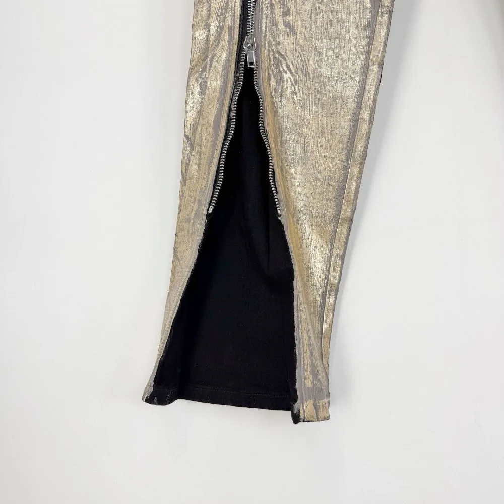 هاي ستريت RO نمط الدينيم السراويل الرجال الساخن ختم الجينز الظلام نمط الشارع نمط جديد الساخن ختم الثور الشارع الشهير الجينز بانت #6