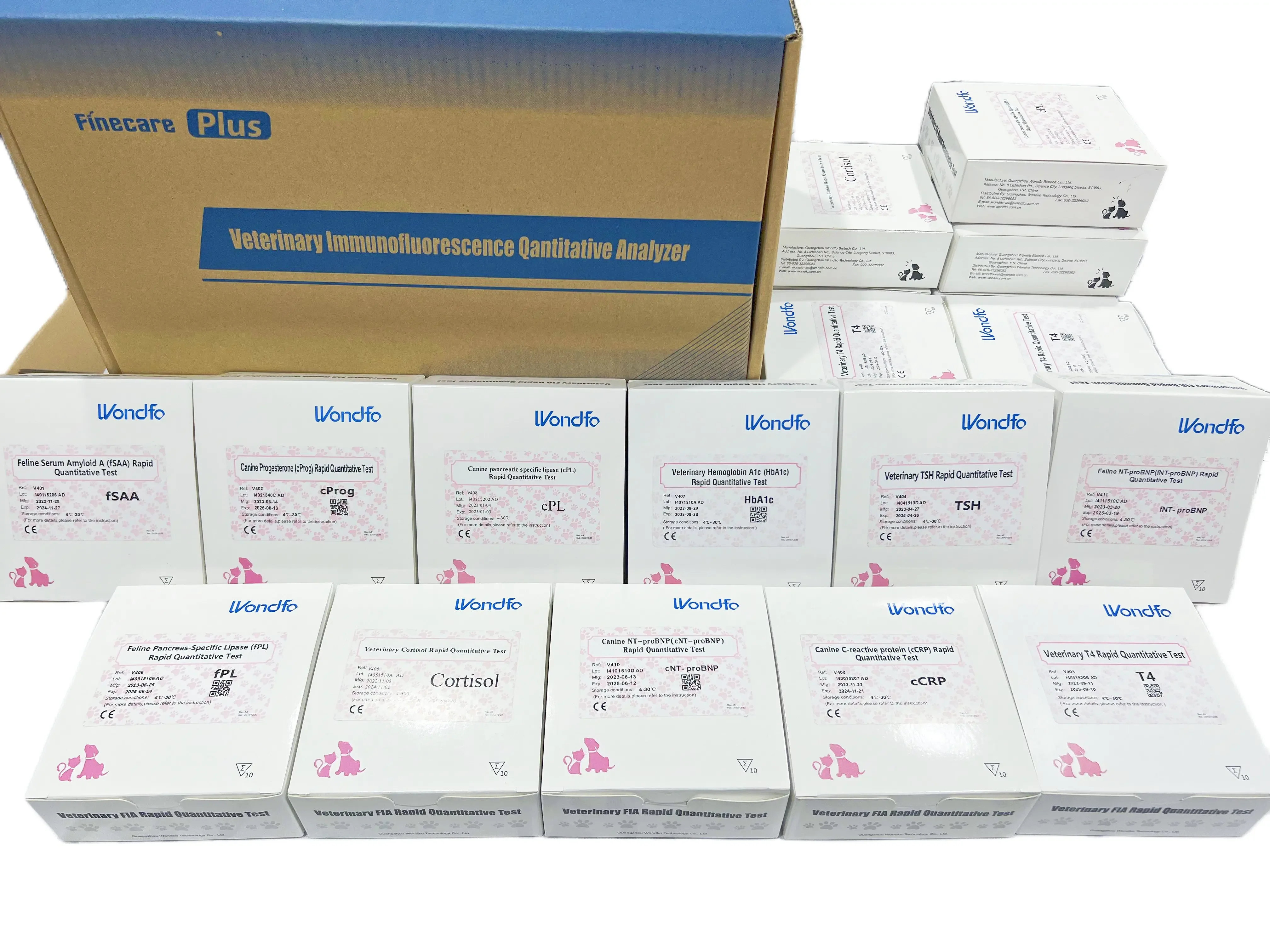 Wondfo Finecare cProg Canine Progesterone Analyzer YG101 Finecare Progesterone Dog Test Machine Dog Progesterone Whole Kit