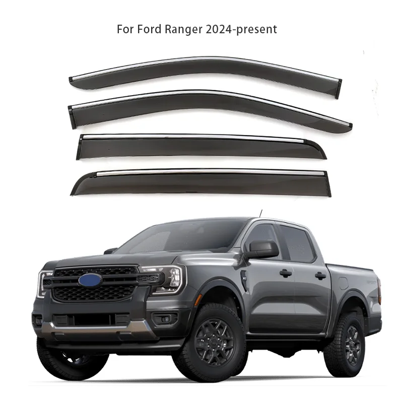 

For Ford Ranger 2024 2025 Side Window Sun Visor Rain Shield Weather Shield Window Vent Deflector
