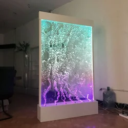 Custom. dancing LED acrylic water bubble panel wall used for room decor & divider with multi-colors LED light wall