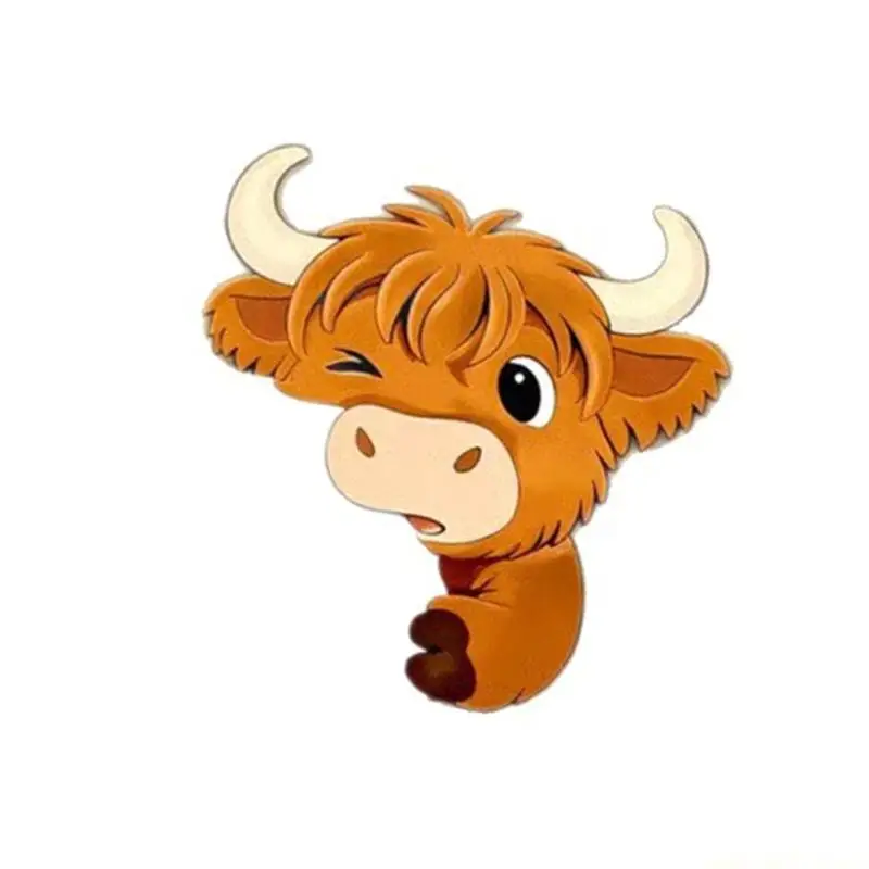 QX2E Entertaining Cow Themed Removable Display Great Gift For Rural Design Enthusiasts