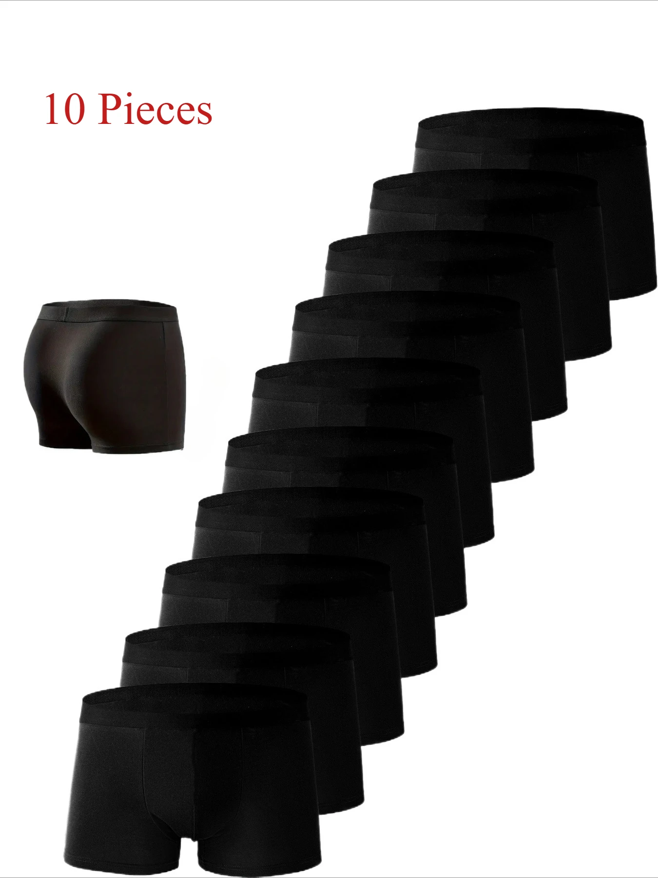 

10PCS Men Underwear Black Color Men Underpant High Stretch Boxer Shorts Sexy Men Panties Breathable Men Briefs Plus Size L-4XL