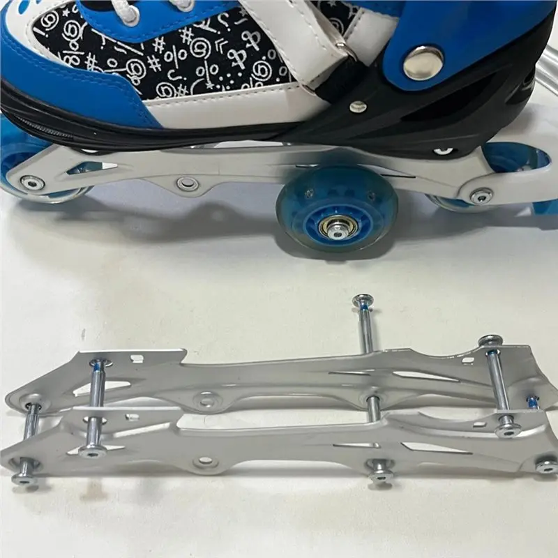 NEW-Aluminum Alloy Speed Skate Frame Kids Inline Skate Chassis Replacement Parts 2 Sizes Hollow Skate Blade Rack 160Mm