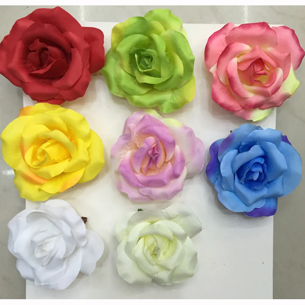 Brooch Wedding Party Hair Accessories  Rose Flower Hairpin Brooch Bridal Wedding Beach Party Artificial Rose Hair Clip