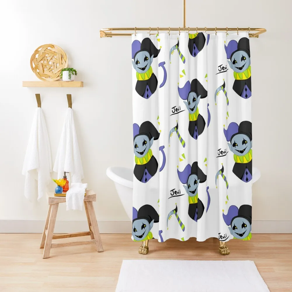 

Jevil Deltarune Shower Curtain Bathtub Window Bathroom Accessorys In The Bathroom Curtain