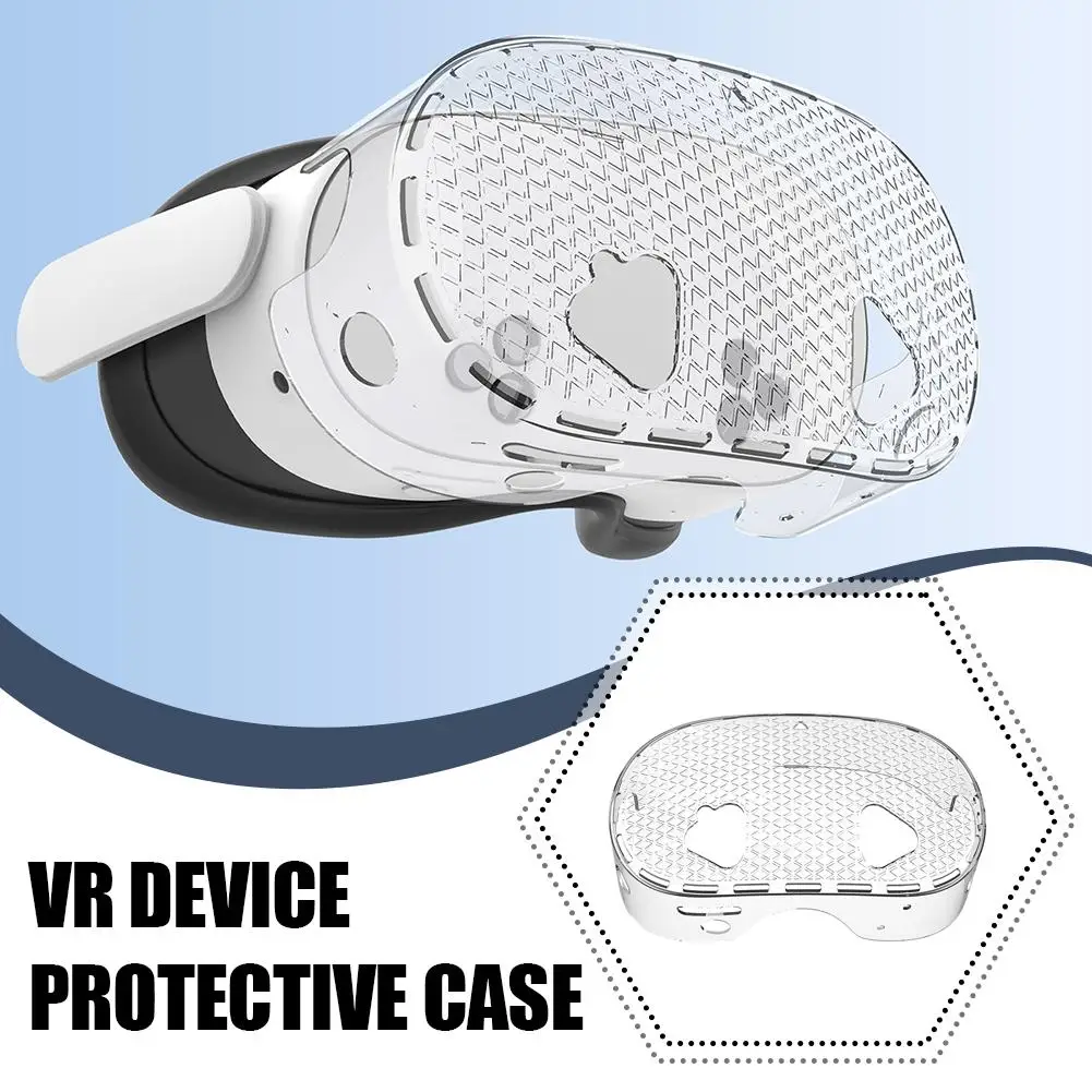 For Meta Quest3S Transparent Main Case Anti-collision VR Non-blocking Signal Device Glasses Protective Anti-scratch Case VR D9N8