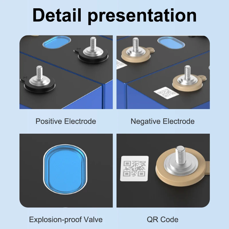 

4 шт., 3,2 В, 320 Ач, LiFePo4, аккумулятор 1024 Втч, класс A, разрядка ячеек для DIY, 12 В, 24 В, 48 В, электрический RV, гольф-автомобиль, перезаряжаемая солнечная энергия