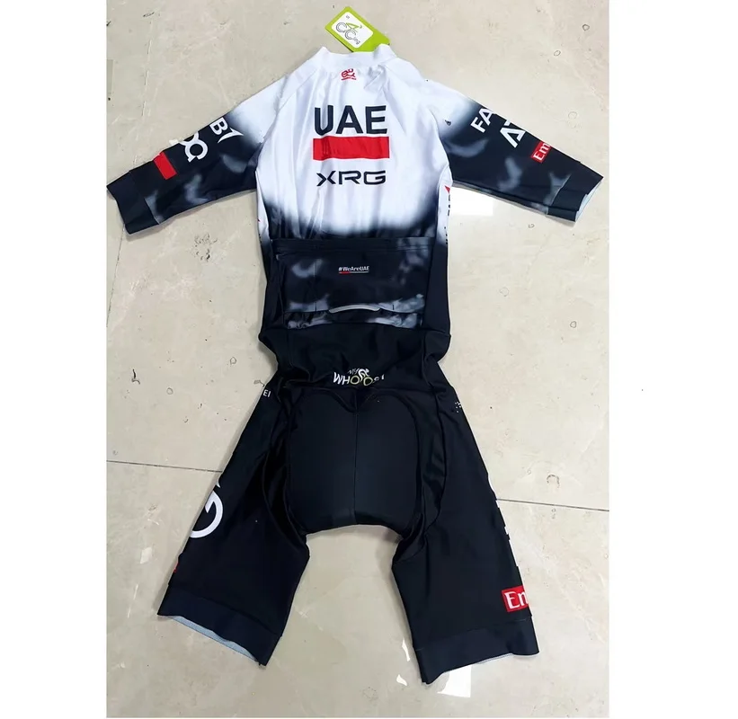 LASER CUT Skinsuit 2025 UAE XRG TEAM Bodysuit SHORT Cycling Jersey Bike Bicycle Clothing Maillot Ropa Ciclismo