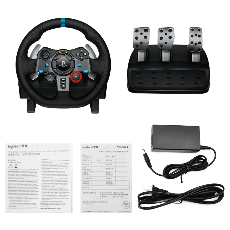 Logitech G29 DRIVING FORCE racing game steering wheel pedal G923