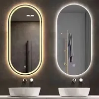 Oval Smart Mirror Defogging Bathroom Mirror with Light Led Vanity Mirror Wall Hanging Full Body Mirror Shower Mirror Spiegel