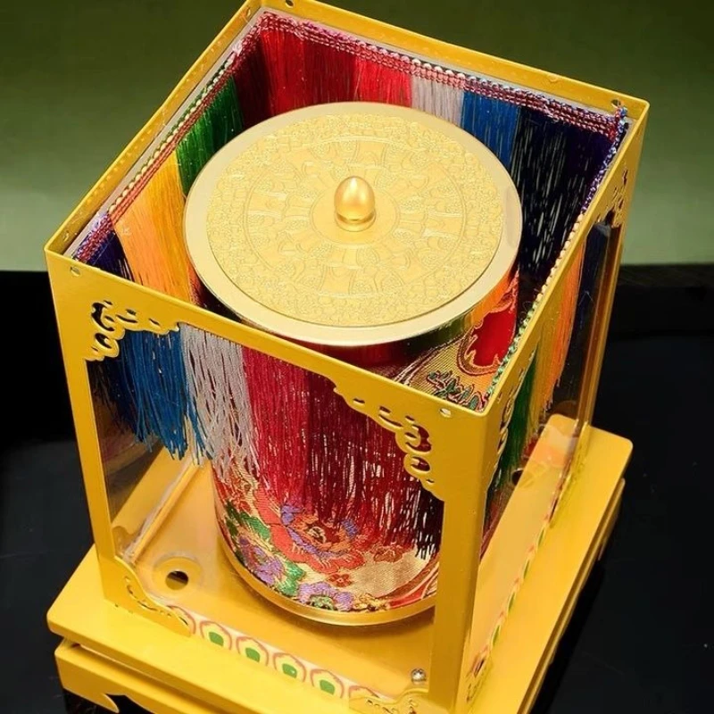 

New electric indoor home desktop Xizang type rotating sound seat plug ornament