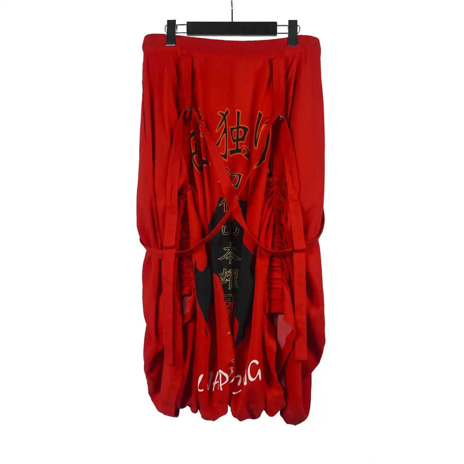 

TOP-YAMAMOTO оригинальный дизайн красный слоган американский ретро уличный хип-хоп буквенный принт для мужчин и женщин свободные