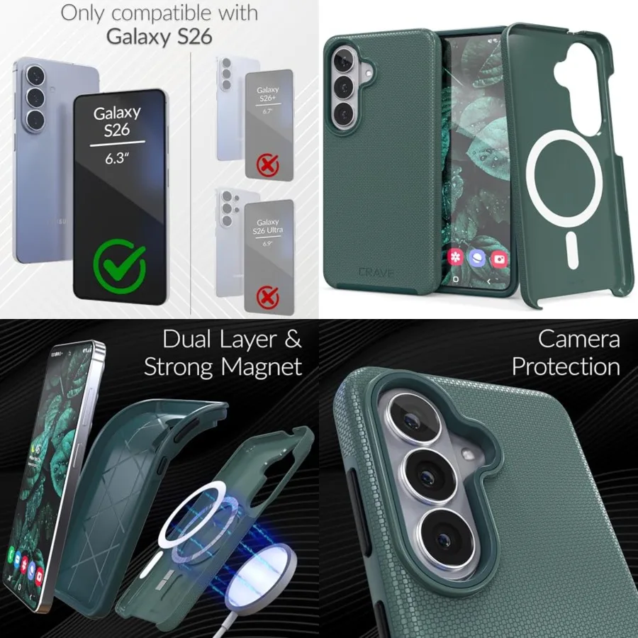 

for Samsung Case, Compatible with MagSafe Shockproof Protection Dual Layer Case for Samsung 6.3 inch