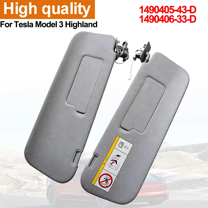 

Original 1490405-43-D 1490406-33-D For Tesla Model 3 Highland 2024-2026 Left Right Sun Visor Interior Sunshade Replacement Parts