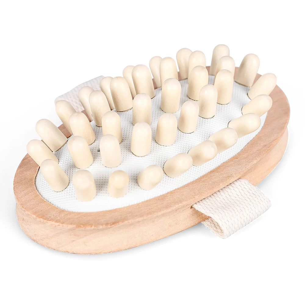 Wooden Massager Body Brush Handheld Wooden Body Brush Massager Reduces Cellulite And Relieves Tense Muscles