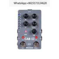 MOOER CAB X2 Stereo IR Cabinet Simulation Pedal Dual Channel Cab Simulation Guitar Effects Pedal 14 Presets 11 Factory IR