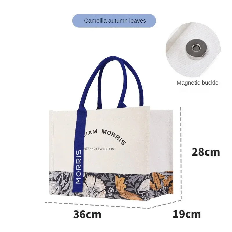 Floral Print Canvas Tote Bags for Women 2024 Fashion Streamer Luxury Handbag Large Capacity Waterproof Canvas Shopping Bag