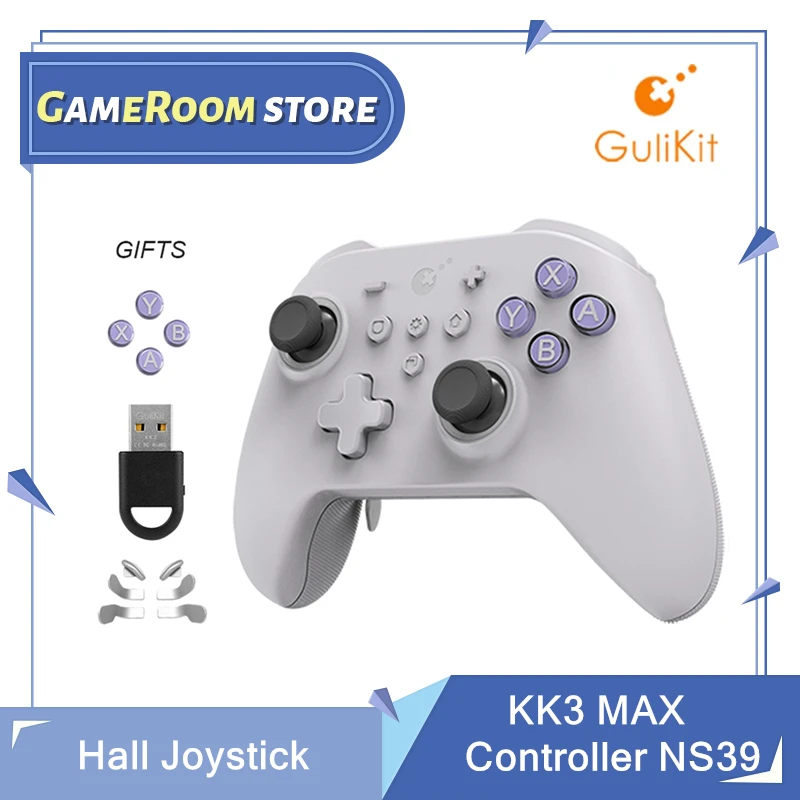 

GuliKit KK3 MAX Bluetooth Gamepad NS39 Wireless Controller Hall Joystick for Nintendo Switch NS OLED PC MacOS IOS Steam Deck