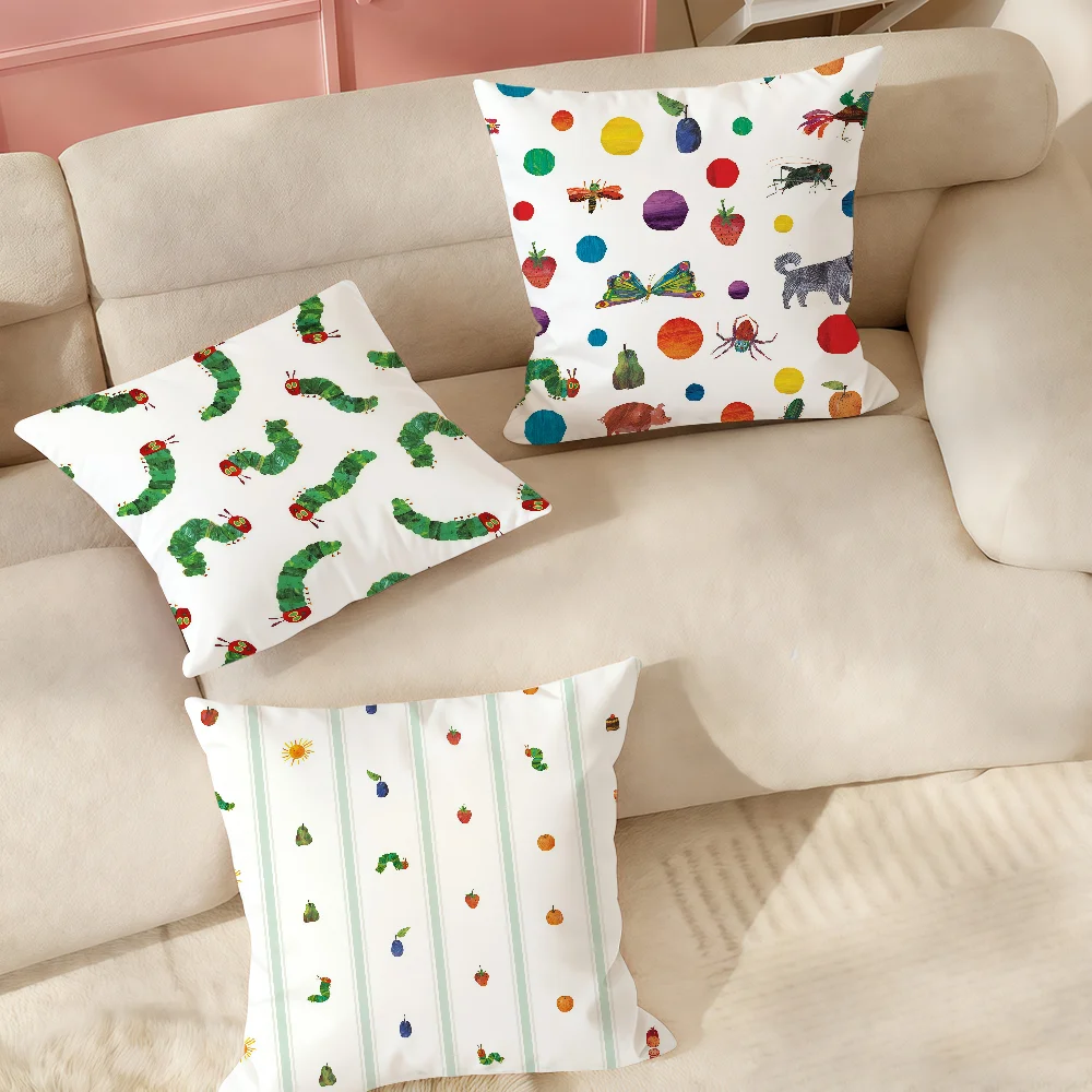 The V-very H-hungry Caterpillar Pillow Case Suitable For Bedrooms Living Rooms Cars Home Decoration