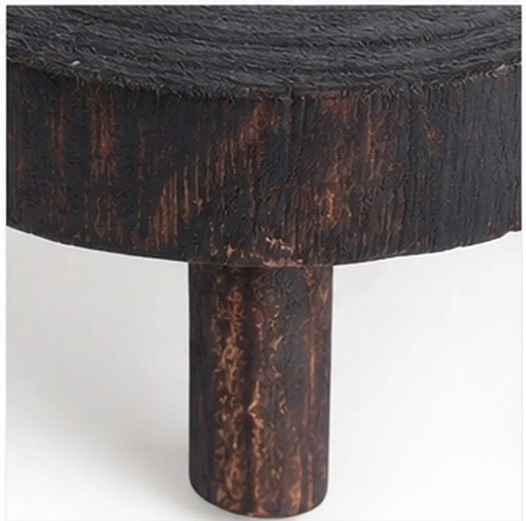 Round Rustic Wood Plant Stand Wooden Flowerpot Display Stool Stable Desktop Riser for Home Party Photo Props Indoor Decor