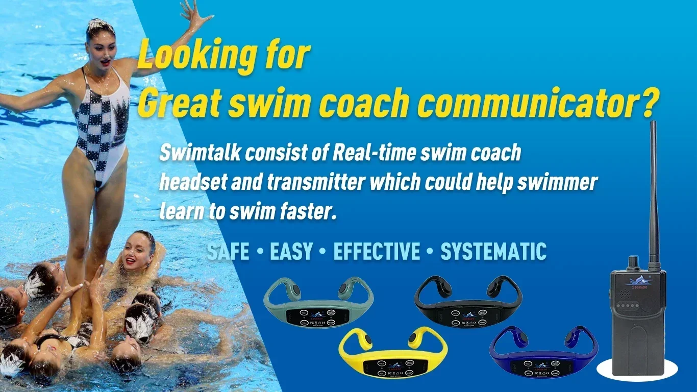 Dorado H904 Waterproof Bone Conduction Wireless Headset Swimming Training System Transmitter for Kids and Adults