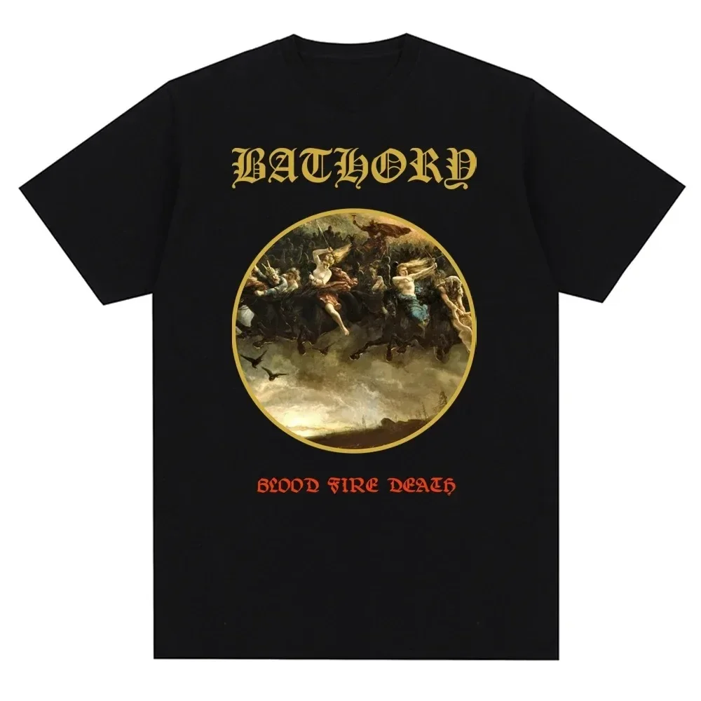 Harajuku Round Neck Summer Graphic Tees Streetwear New Fashion Women/Men's 3D Print Bathory Band Short Sleeve T Shirts