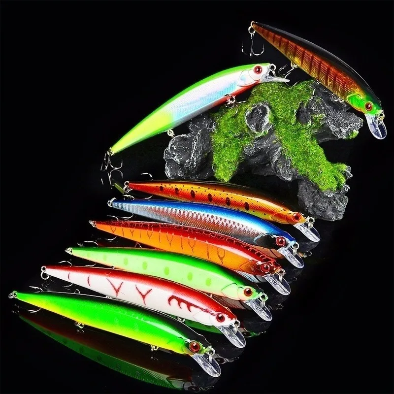 1PCS 14cm 18.5g  3D Bionic Minnow Fishing Lure Hard Bait with 3 Fishing Hooks Fishing Tackle Lure 3D Eyes Free Shipping