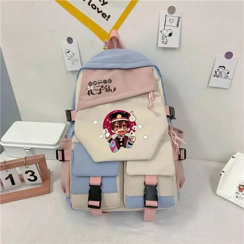 Аниме-игра, черный, синий, красный, Jibaku Shounen, школьные ранцы Hanako-Kun для унитаза, рюкзаки большой вместимости