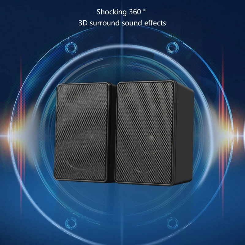Poderoso notebook USB 3,5 mm alto-falante estéreo com fios frequência total alto-falante laptops subwoofer