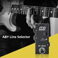 M-VAVE ABY Selector de línea AB Switch Mini Pedal de efecto de guitarra True Bypass Pedal de bajo de guitarra AB Box - ABY Channel Switch