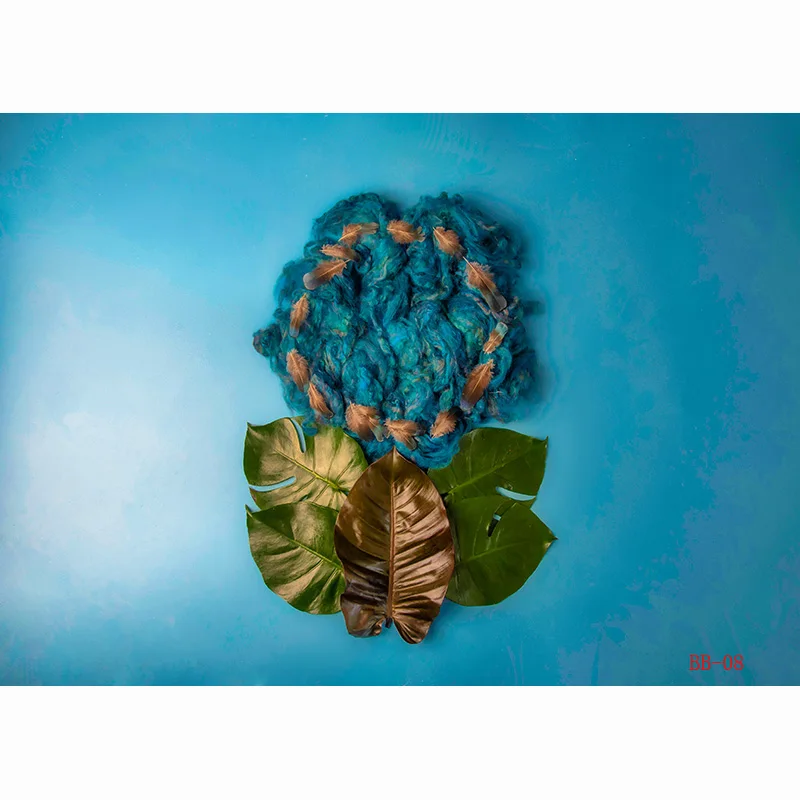 Sheng yongbao Neugeborenen Baby Fotografie Hintergrund Requisiten Pelz Girlande Blumen vogelnest Geburtstag hundert Tage Studio Hintergrund BB-01