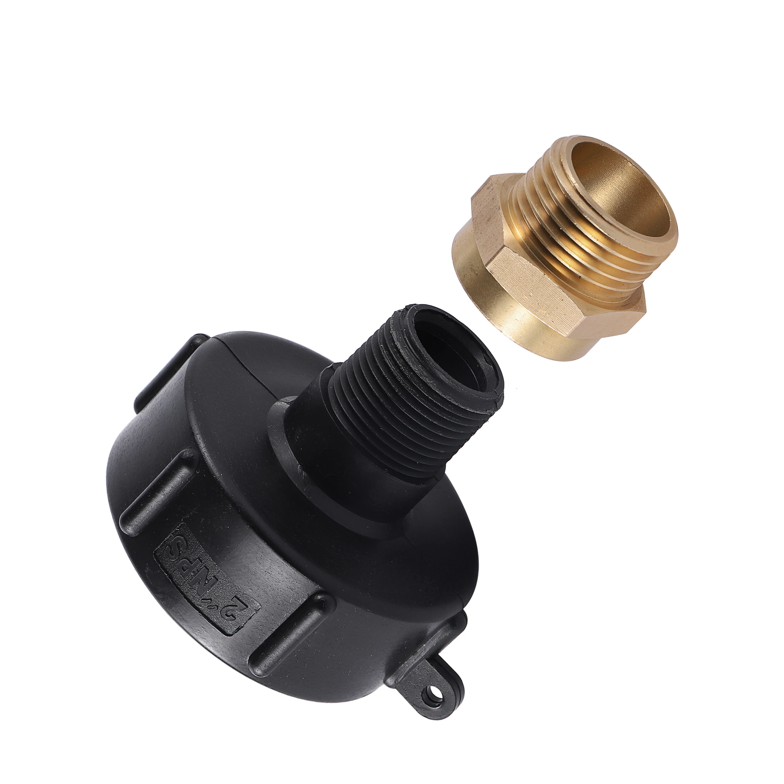 

2" NPS 60mm Fine Thread IBC Tank Connector 3/4" Thread BSP GHT Brass Conversion Adapter Garden Irrigation Water Tank Connector