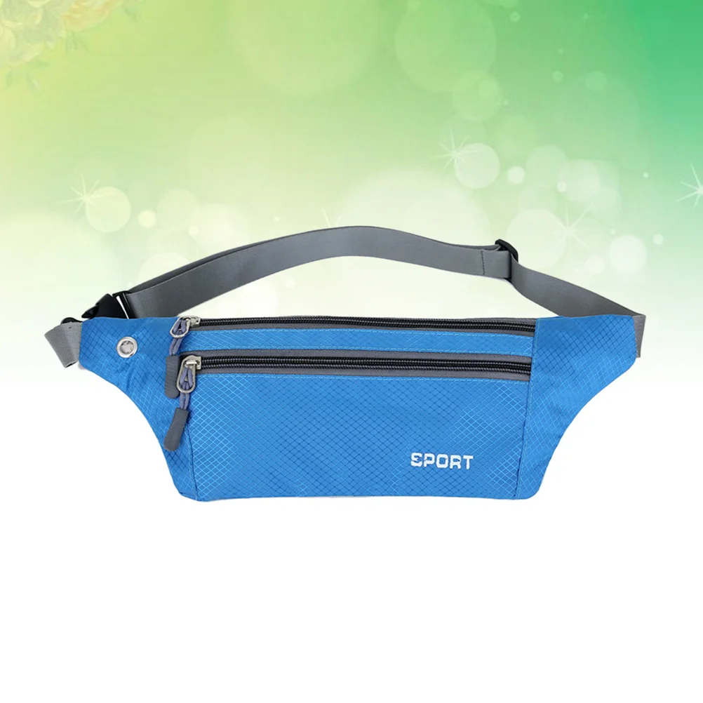 حقيبة خصر رياضية خارجية باللون الأزرق السماوي خفيفة الوزن للركض والمشي لمسافات طويلة والتسلق والتخييم بسعة كبيرة وحقيبة خصر للتمرين