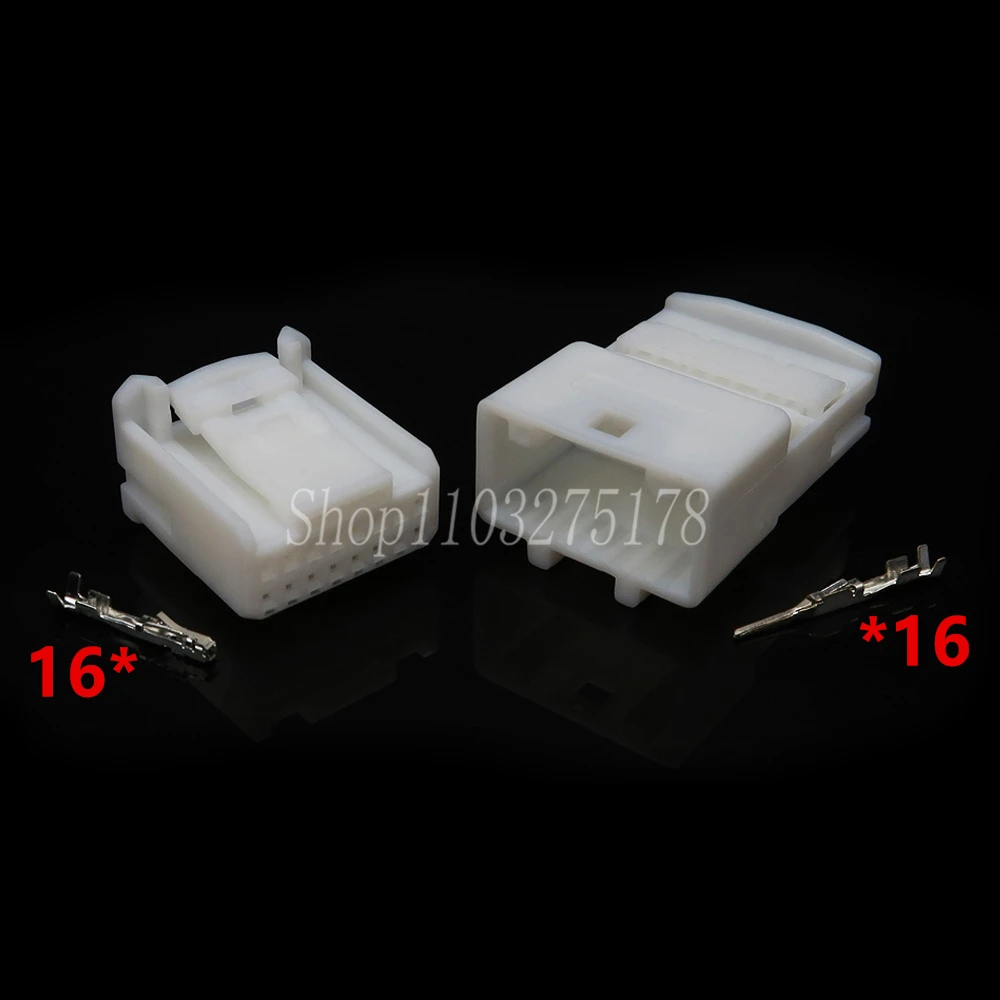 1 Set 16 Pin 1318386-1 1473410-1 1318386-2 Car Audio Wire Socket for Nissan Auto Navigation Cable Adapter 1318382-2 1565476-2