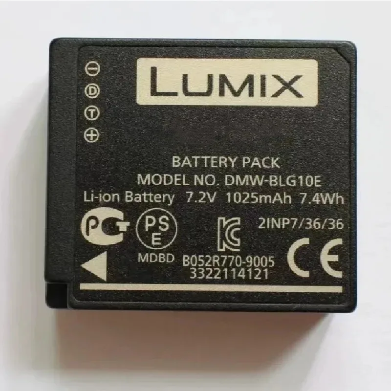 Original 1025mAh for Panasonic BLG10E BLG10GK G110 G100 LX100 GF3/5/6 GX7/9 GX80/85 ZS110/220 ZS70/80 Camera Battery Charger