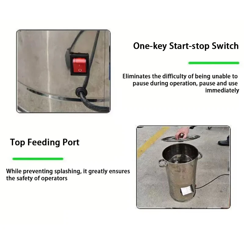 

High Power Upgrade Desktop Stainless Steel Multi-Function Grass Crusher for Poultry Farming Electric Vegetable Cutter 220V 750W