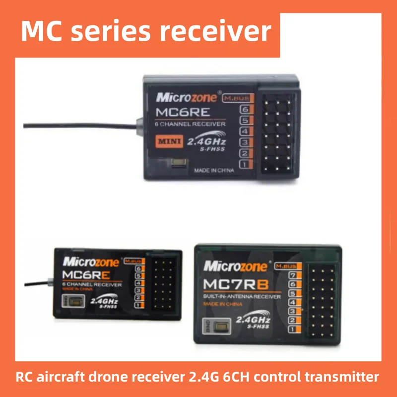 Microzone Mc6re Mc7rb Mcsbus Mc9002 Mini odbiornik 6ch dla Microzone Mc6c 2.4g 6ch kontroler nadajnik dla Rc samolot Drone