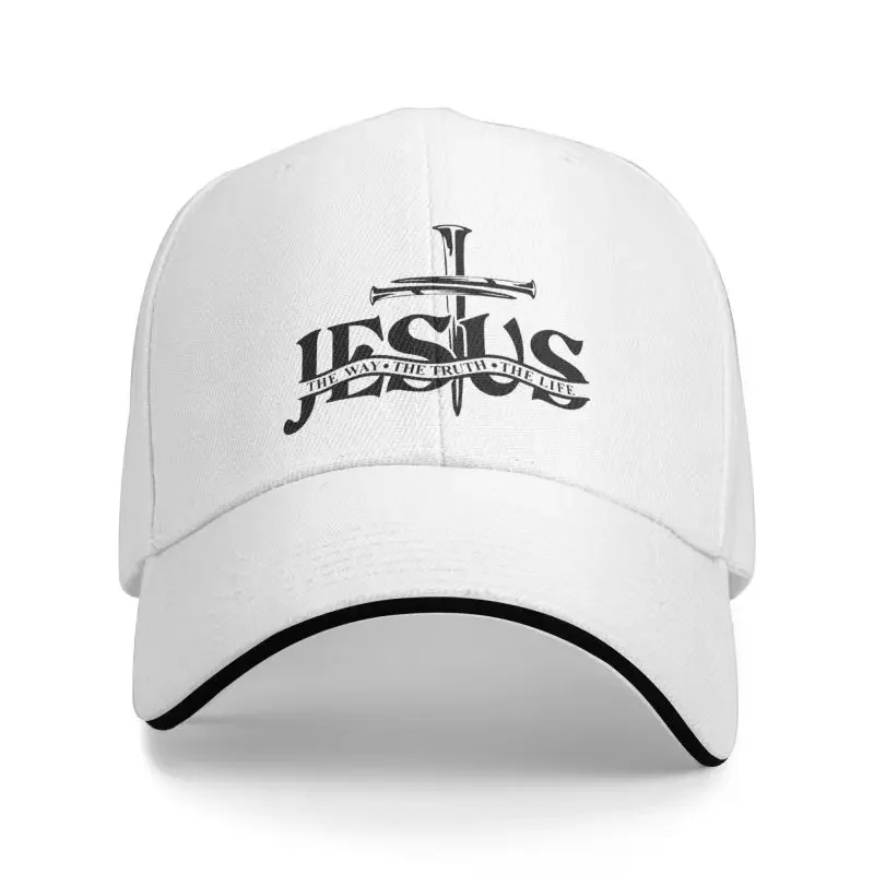 Custom Jesus The Way The Truth The Life Baseball Cap Adult Religion Christian Faith Adjustable Dad Hat Women Men Sun Protection